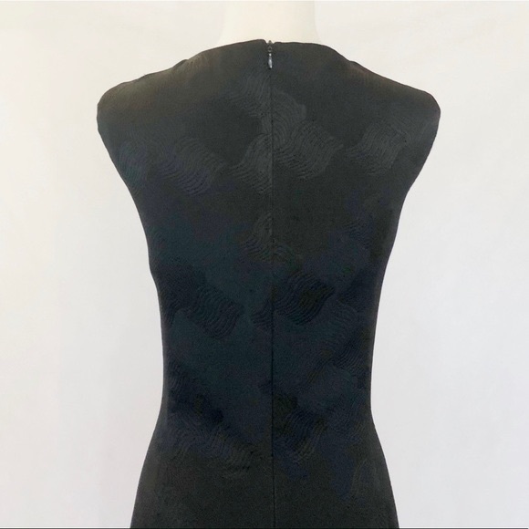 David Meister Black Sleeveless Jacquard Dress - Picture 5 of 8